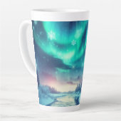 Aurora borealis/Kerstmis/Winter Latte Mok (Linkerhoek)