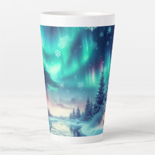 Aurora borealis/Kerstmis/Winter Latte Mok
