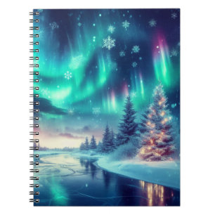 Aurora borealis/Kerstmis/Winter Notitieboek
