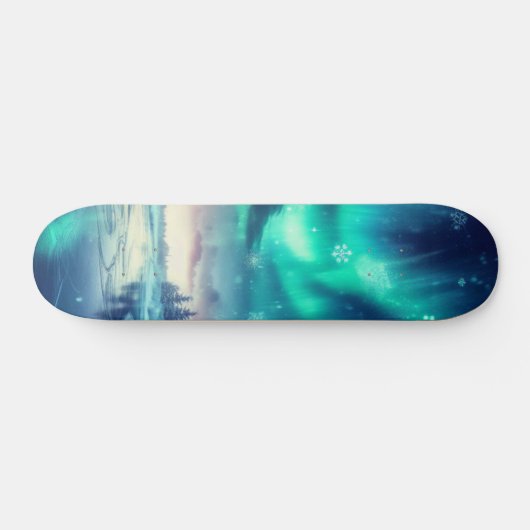 Aurora borealis/Kerstmis/Winter Persoonlijk Skateboard (Horizontaal)