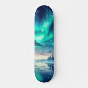 Aurora borealis/Kerstmis/Winter Persoonlijk Skateboard