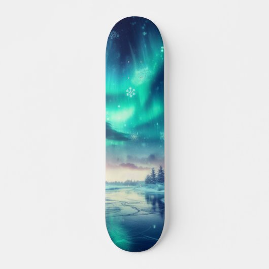 Aurora borealis/Kerstmis/Winter Persoonlijk Skateboard (Voorkant)