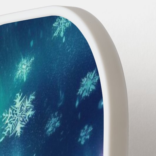 Aurora borealis/Kerstmis/Winter Pickleball Paddle (Links Detail)