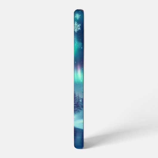 Aurora borealis/Kerstmis/Winter Samsung Galaxy Hoesje (Linkerkant)