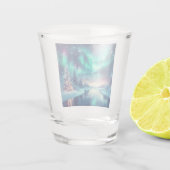 Aurora borealis/Kerstmis/Winter Shot Glas (Achterkant)