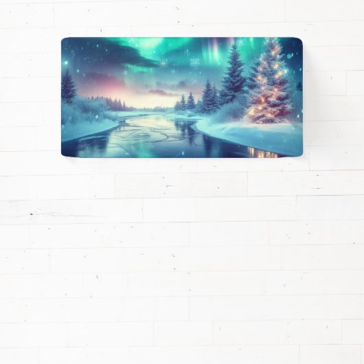 Aurora borealis/Kerstmis/Winter Spandoek (Insitu)