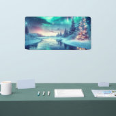 Aurora borealis/Kerstmis/Winter Spandoek (Beurs)