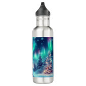 Aurora borealis/Kerstmis/Winter Waterfles (Rechts)