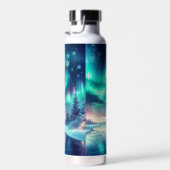 Aurora borealis/Kerstmis/Winter Waterfles (Rechts)