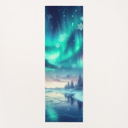 Aurora borealis/Kerstmis/Winter Yogamat (Voorkant)