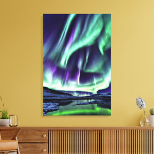 Aurora Borealis Kunst Canvasprint Canvas Afdruk