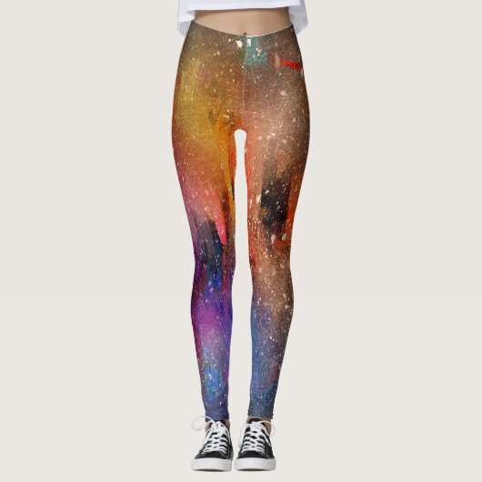 Aurora Borealis Leggings Noordelijke lampjes en Bo (Voorkant)
