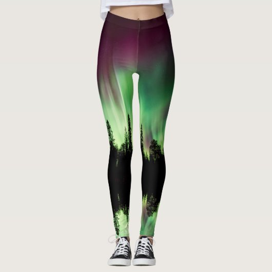 Aurora Borealis Leggings Noordelijke lampjes en Bo (Voorkant)