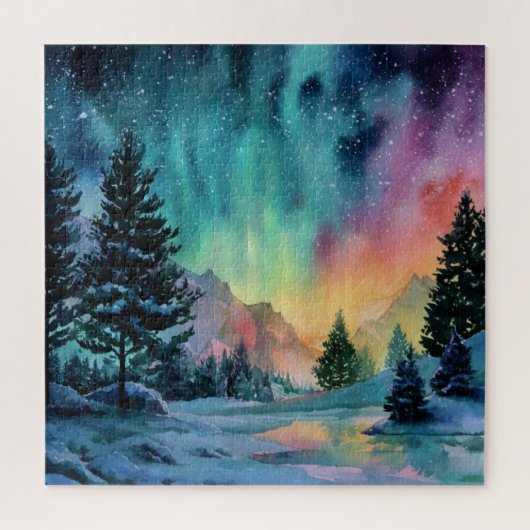 Aurora Borealis Legpuzzel (Verticaal)