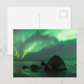 Aurora Borealis Lofoten Beach Norway Briefkaart (Voorkant / Achterkant)