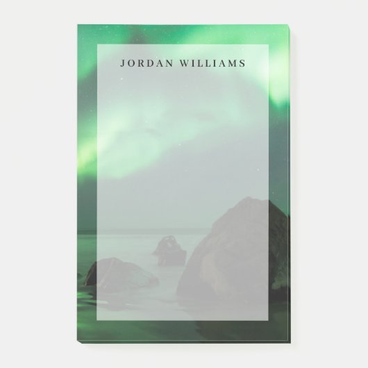 Aurora Borealis | Lofoten-strand Noorwegen Post-it® Notes (Voorkant)