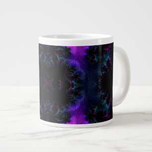 Aurora Borealis, Midnight Fractal Abstract Grote Koffiekop