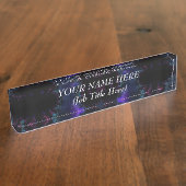 Aurora Borealis, Midnight Fractal Naambordje (Zijkant)