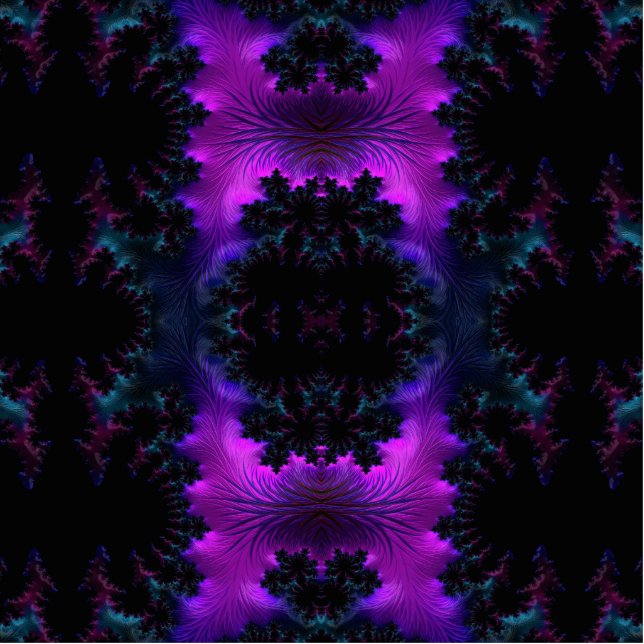 Aurora Borealis, Midnight Fractal Staand Fotobeeldje (Voorkant)