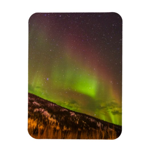 Aurora Borealis | Mountains Fairbanks Alaska Magneet (Verticaal)