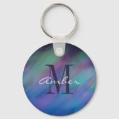 Aurora Borealis Nachtelijk geïndividualiseerd Sleutelhanger (Voorkant)