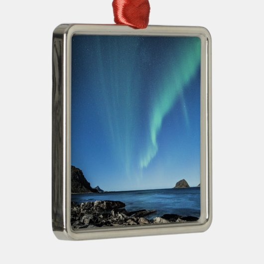 Aurora Borealis, noordelijke lammeren Metalen Ornament (Rechts)