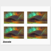 Aurora Borealis, noordelijke lammeren Rechthoekige Sticker (Vel)