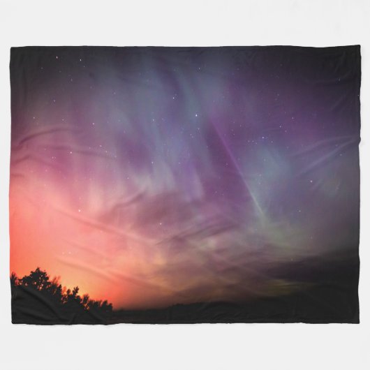 Aurora Borealis Noordelijke lampen Fleece Deken (Voorkant (Horizontaal))