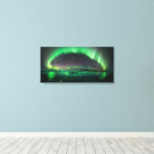 Aurora Borealis - noordelijke lichten Canvas Afdruk (Insitu (Houten vloer))