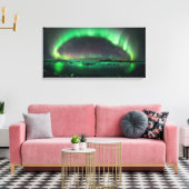 Aurora Borealis - noordelijke lichten Canvas Afdruk (Insitu (Woonkamer))