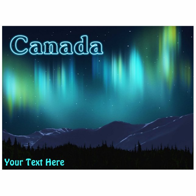 Aurora Borealis - noordelijke lichten Fotobeeldje Magneet (Voorkant)