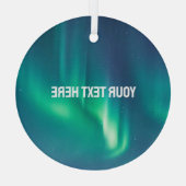 Aurora Borealis Noordelijke lichten Glas Ornament (Achterkant)