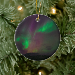 Aurora Borealis Noordelijke lichten Keramisch Ornament