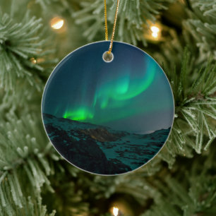 Aurora Borealis Noordelijke lichten Keramisch Ornament