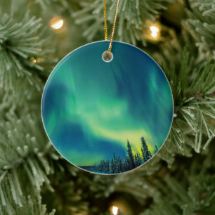 Aurora Borealis Noordelijke lichten Keramisch Ornament