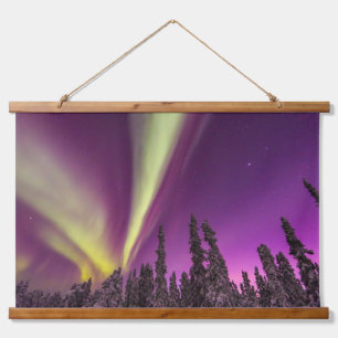 Aurora Borealis Noordelijke Lichten Luchtbanken Al Hangend Wandkleed