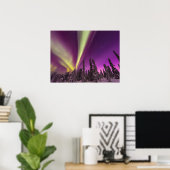 Aurora Borealis Noordelijke Lichten Luchtbanken Al Poster (Thuiskantoor)