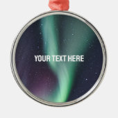 Aurora Borealis Noordelijke lichten Metalen Ornament (Voorkant)