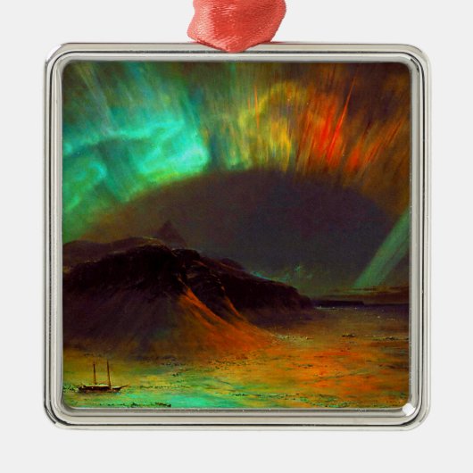 Aurora Borealis - noordelijke lichten Metalen Ornament (Voorkant)