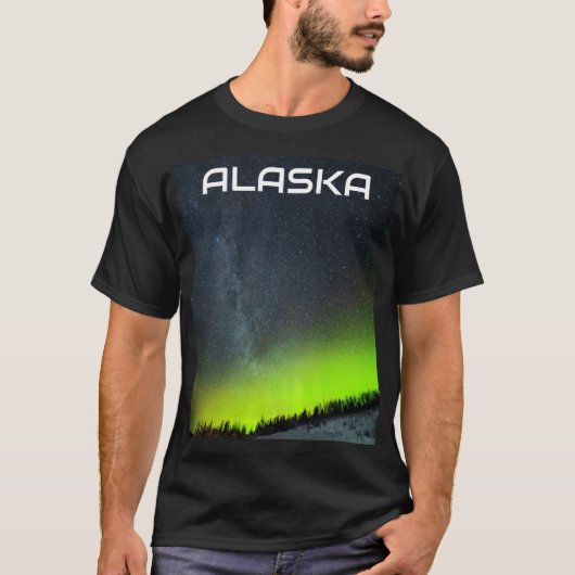 Aurora Borealis Noordelijke lichten Noordpoolgebie T-shirt (Voorkant)