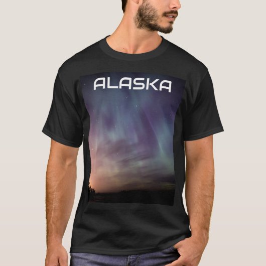 Aurora Borealis Noordelijke lichten Noordpoolgebie T-shirt (Voorkant)