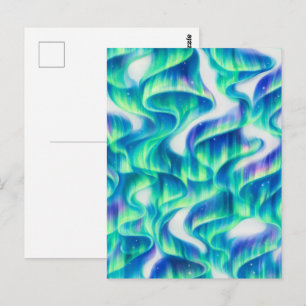 Aurora Borealis Noorderlicht Abstract Patroon Briefkaart