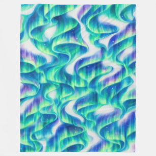 Aurora Borealis Noorderlicht Abstract Patroon Fleece Deken