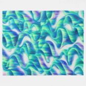 Aurora Borealis Noorderlicht Abstract Patroon Fleece Deken (Voorkant (Horizontaal))