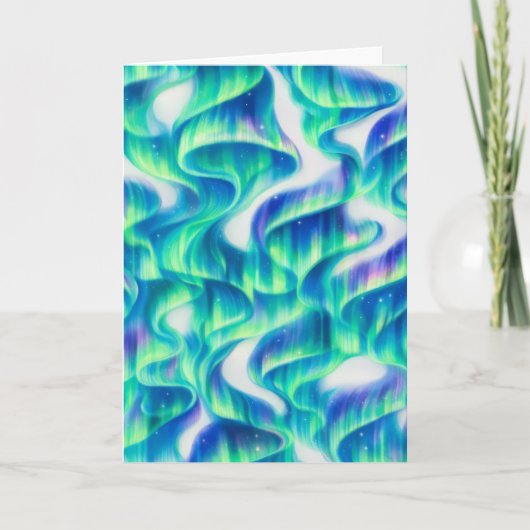 Aurora Borealis Noorderlicht Abstract Patroon Kaart (Voorkant)