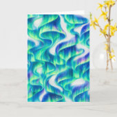 Aurora Borealis Noorderlicht Abstract Patroon Kaart (Gele Bloem)