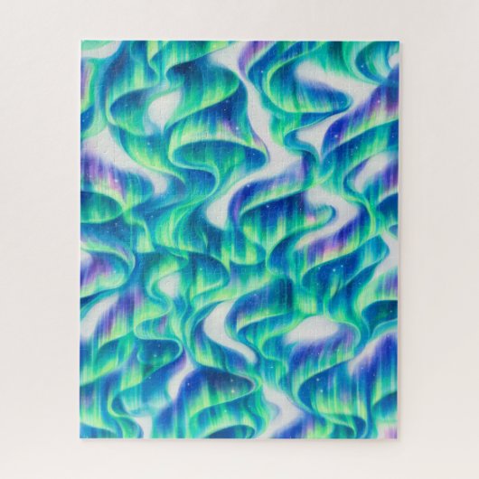 Aurora Borealis Noorderlicht Abstract Patroon Legpuzzel (Verticaal)