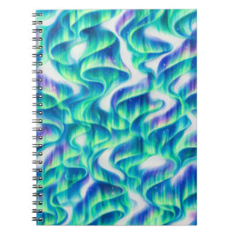 Aurora Borealis Noorderlicht Abstract Patroon Notitieboek