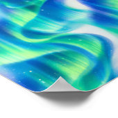 Aurora Borealis Noorderlicht Abstract Patroon Poster (Hoek)