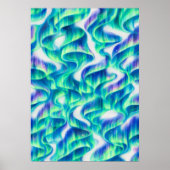 Aurora Borealis Noorderlicht Abstract Patroon Poster (Voorkant)